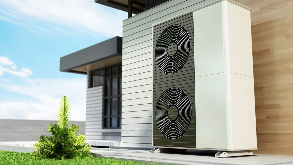 Maison équipée d'une pompe à chaleur air/eau